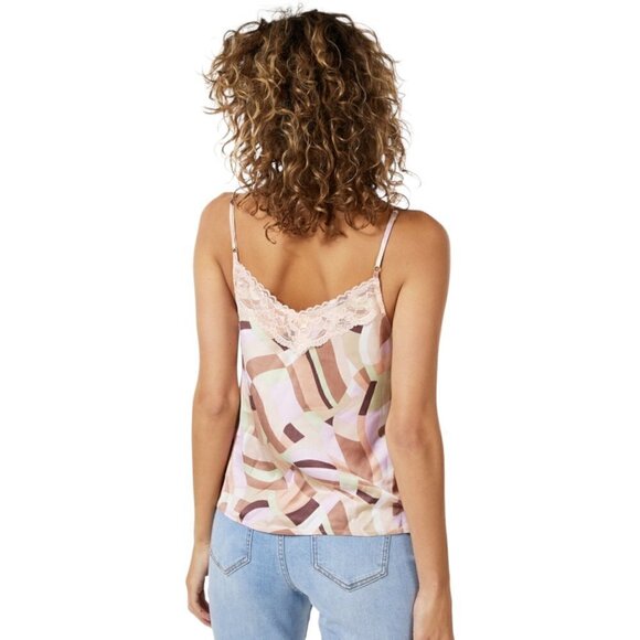 NWT ESQUALO Lace Geometric Print Camisole - Picture 6 of 10